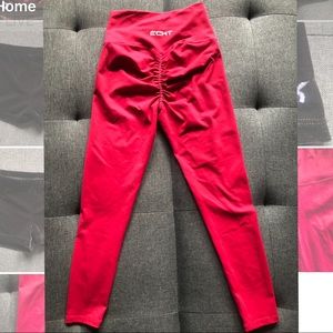 Sold- Red Crimson Echt Legging. Scrunch, size S.